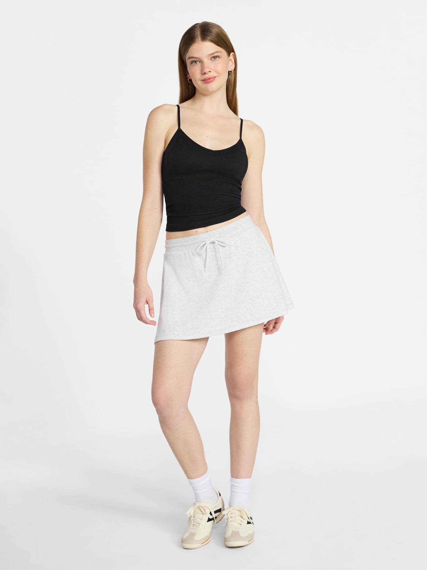 No Boundaries Textured V-Neck Cami Top, Women's XXS-XXL