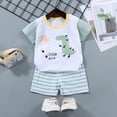 thumbnail image 2 of NOLDARES Toddler Baby Boy Summer Outfit Funny Letter T-Shirts Top Shorts Set Infant Boy Summer Clothes 6 12 18 Months 2T 3T Blazer,3-6 M, 2 of 4