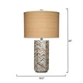 thumbnail image 3 of Lucille Mother of Pearl Table Lamp with Raffia Shade, 3 of 6