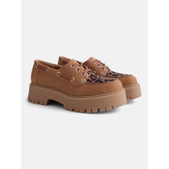 No Boundaries Women's Platform Boat Shoes
