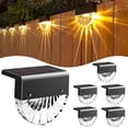 thumbnail image 1 of Solar Light Outdoor Garden, LED Outdoor Wall Light, 6pack Warm White + RGB Color, Solar Fence Lights for Wall, Fence, Patio, Garden, Step, Stair, 1 of 5