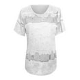 thumbnail image 4 of JGGSPWM Womens Soft Breathable Tie Dye Striped Plus Size Top and Blouse Crewneck Short Sleeve Shirts Well-dressed Ladies Tunic Tees White XXXXL, 4 of 4