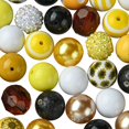 thumbnail image 4 of 50Pcs Random 20mm Autumn Theme Opaque Acrylic Bubblegum Beads Plastic Gumball Loose Beads, 4 of 8