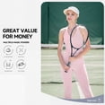 thumbnail image 4 of Women's V-Neck Tank Top with Built-in Bra - Fitted Long Cami Casual Basic Sleeveless Shirt for Layering or Workout Pink L, 4 of 6