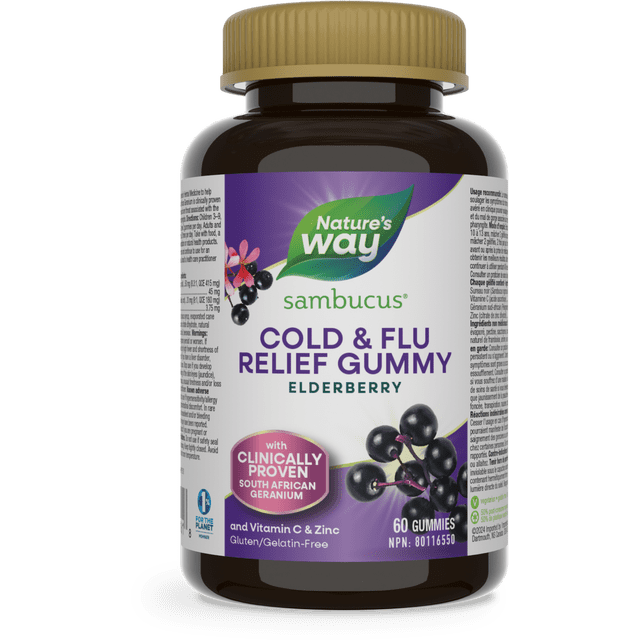 Nature's Way Sambucus Cold&Flu Relf Adult Gummy 60ct