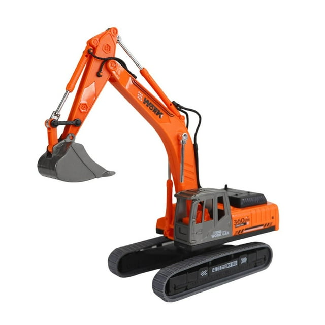 Excavator Toy 360-Degree Rotation Flexible Digging Arm 1 36 Scale Simulation Ornament Plastic Engineering Vehicle Model Children Toy Birthday Gift