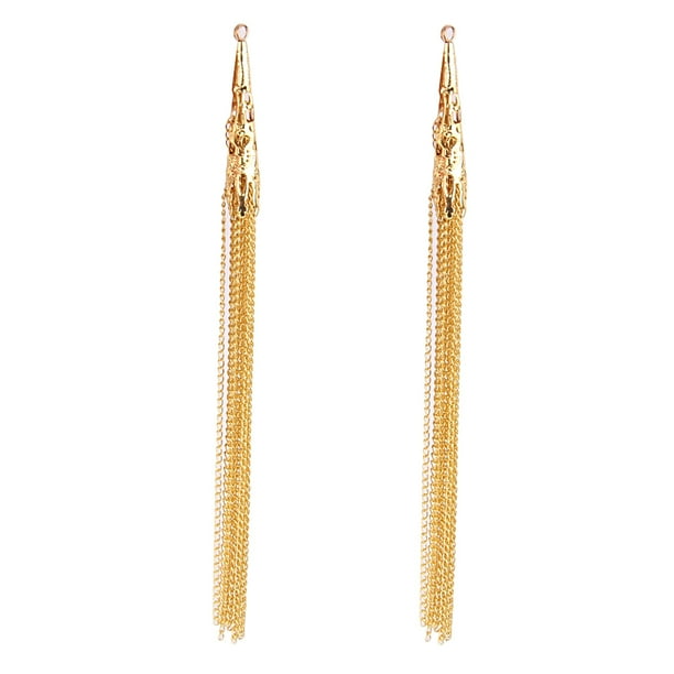 2pcs Metal Tassels Ears Charms Pen Jewelry Making Tassel Findings 14.5
