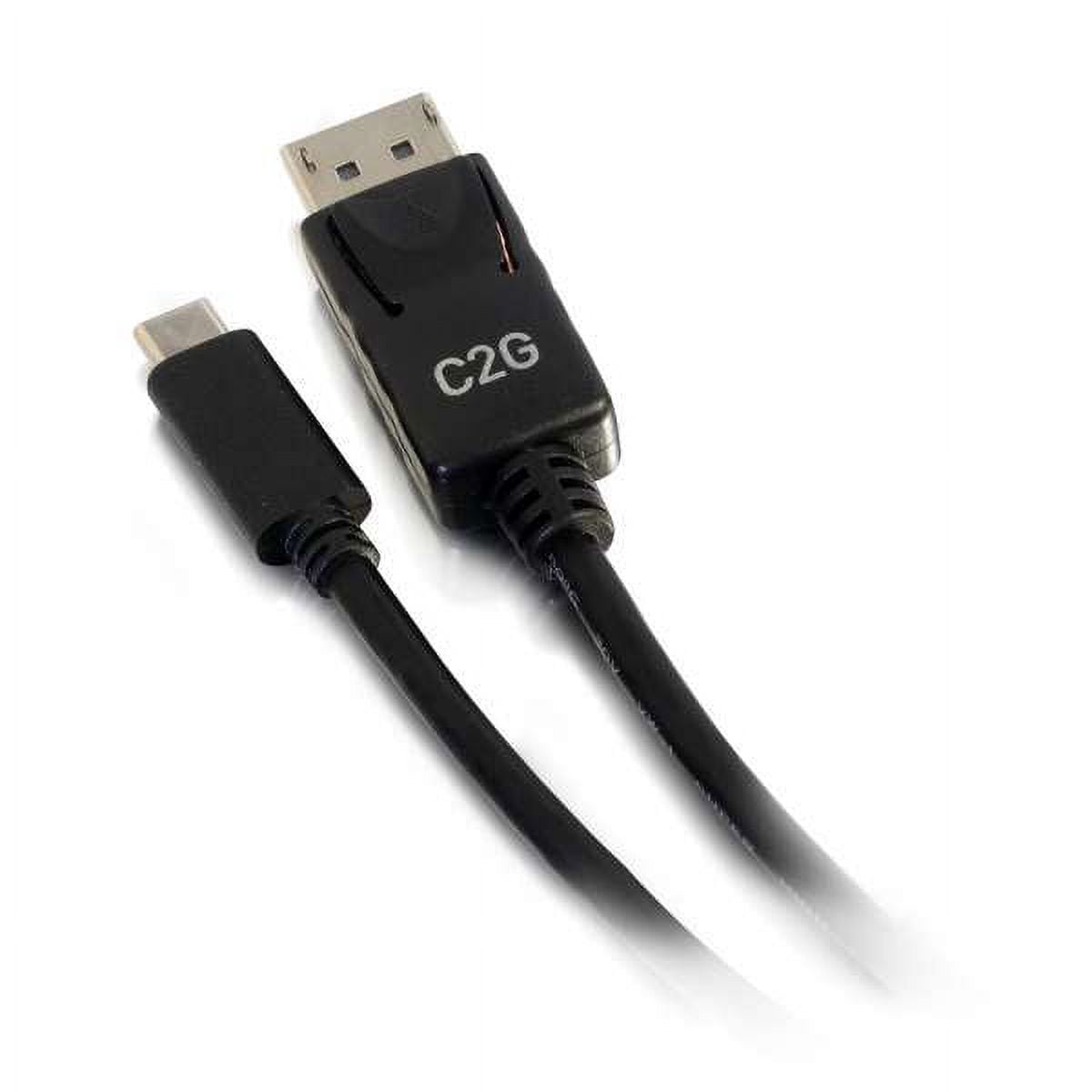 C2g 3ft Usb C To Displayport Cable - 4k 30hz - External Video Adapter - Usb-c - Displayport - Black