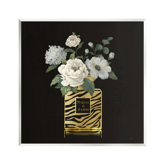 Stupell Industries Blooms in Patterned Bottle Botanical & Floral Painting Unframed Art Print Wall Art, 12 x 12