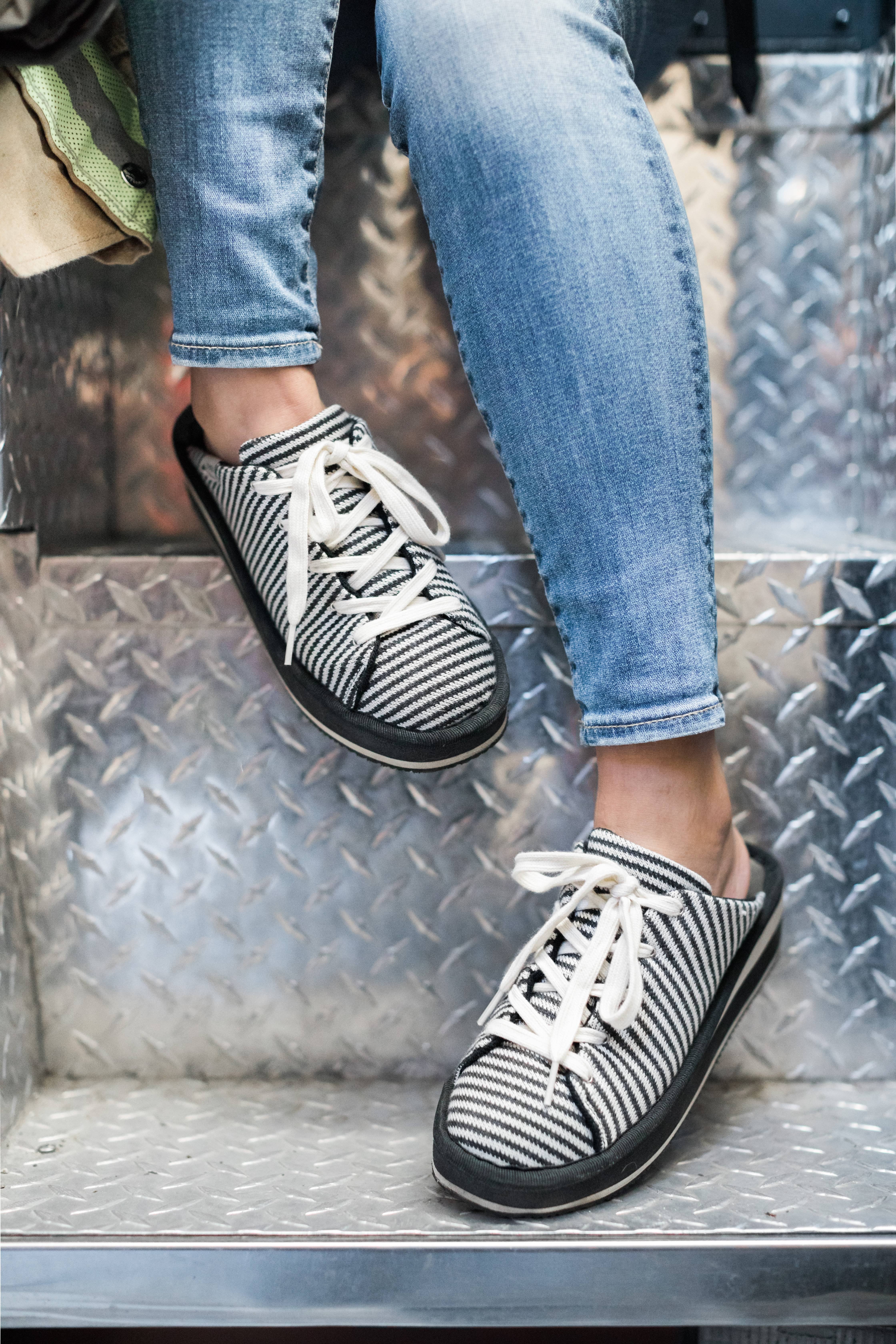 knit platform sneakers