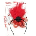thumbnail image 5 of Aellinatey Elegant 1920s Flapper Hair Clip Feather Flower Headpiece Party Stage, 5 of 21