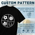 thumbnail image 5 of Black T Shirts for Men, Four Ball Sports Graphic Mens Graphic Tees, 24846423,L, 5 of 8