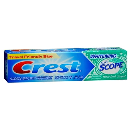 Crest Whitening Plus Scope Toothpaste Minty Fresh Striped 2.70 oz (Pack of 2)