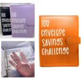 thumbnail image 1 of LAICAIW 100 Envelope Challenge Binder | Easy and Fun Way to Save $5,050-Savings Challenges Binder, Budget Binder with Cash Envelopes for Budgeting Planner & Saving Money (Orange), 1 of 7