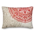 thumbnail image 2 of Creative Products Double Medallion Tan Red 14x20 Indoor / Outdoor Pillow, 2 of 3