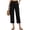 Black -AG08, variant on Capri Pants for Women Summer Casual Straight Leg Cropped Pants High Waist Stretch Capris for Golf Athletic Daily Wear Navy S