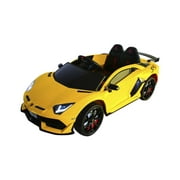 12V Lamborghini Aventador SVG Sports 1 Seater Ride on Car (Yellow)