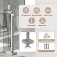thumbnail image 3 of Freestanding Bathtub Faucet, Floor Mounted Tub Filler Faucet, Bathroom Tub Faucets with Handheld Shower, 3 of 7