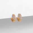 thumbnail image 5 of Pendientes Huggie chapados en oro con circonita cúbica para mujer, aros finos para la oreja, pendiente de cartílago para mujer, pendiente redondo minimalista, joyería para Piercing, nuevo, 5 of 5