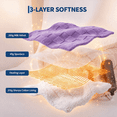 thumbnail image 3 of GARVEE Electric Heated Throw Blanket 50" x 60", Purple Jacquard Flannel Sherpa with 10 Heat Settings & Auto-Off Timer, 3 of 9