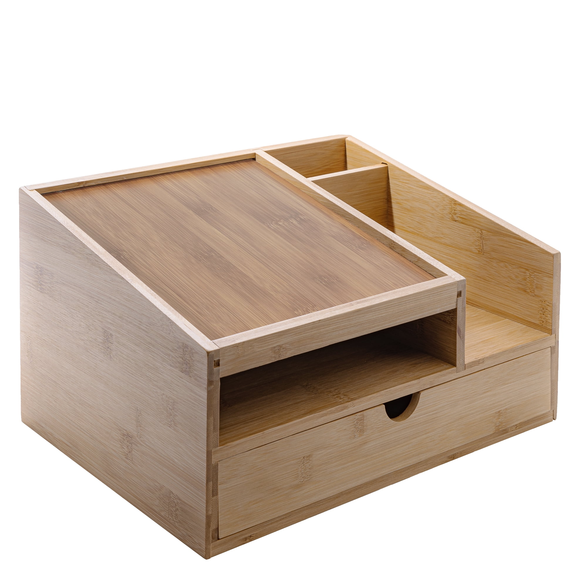 Prosumer's Choice Bamboo Office Telephone Stand and Desk Organizer w