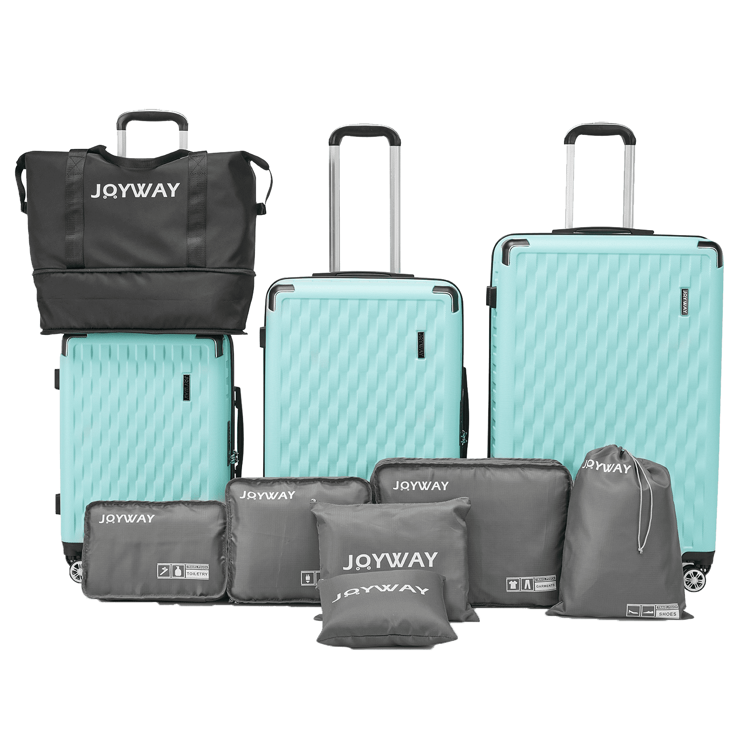 Joyway Luggage Set 3Piece Hard Sided Luggage with Spinner Wheels