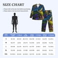 thumbnail image 4 of Naloa Cute Blue Frog Men’s Pajamas Set - Long Sleeve Button Down Sleep Shirt and Pajama Bottoms Sleepwear Set-, 4 of 7