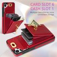 thumbnail image 3 of Decase Zipper Wallet Case for Samsung Galaxy A12 5G, Crossbody Luxury PU Leather Shockproof Adjustable & Detachable Shoulder Strap with Card Slot Phone Case Cover, red, 3 of 8