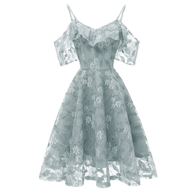 2021 Robe de Fête pour Adolescentes Robe de Mariage d'Été en Dentelle pour Filles Robe à Col en V avec Bretelles Robes pour Enfants de 14-20 Ans Robe pour Adolescentes