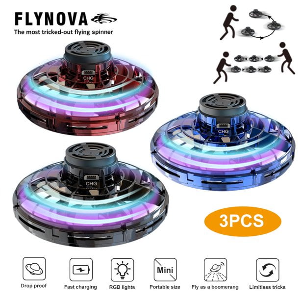 Creativity LED Flying Spinner UFO Flight Gyro Innovative Decompression RC Drone 