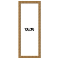 13x38 Frame Black and Gold Distressed Solid Wood Sonoma Picture Frame | 1.625 Inch Moulding Width |