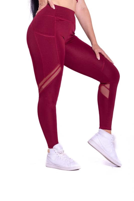 Gym Leggings With Mesh Panels
