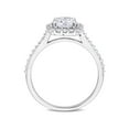 thumbnail image 5 of 1.38 Carat (Ctw) Lab-Created Halo Moissanite Engagement Ring in Sterling Silver for Women, 5 of 6