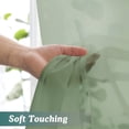 thumbnail image 2 of Cortinas Chyhomenyc con bolsillo transparente para barras, 107 x 366 cm, color verde salvia, 2 of 9