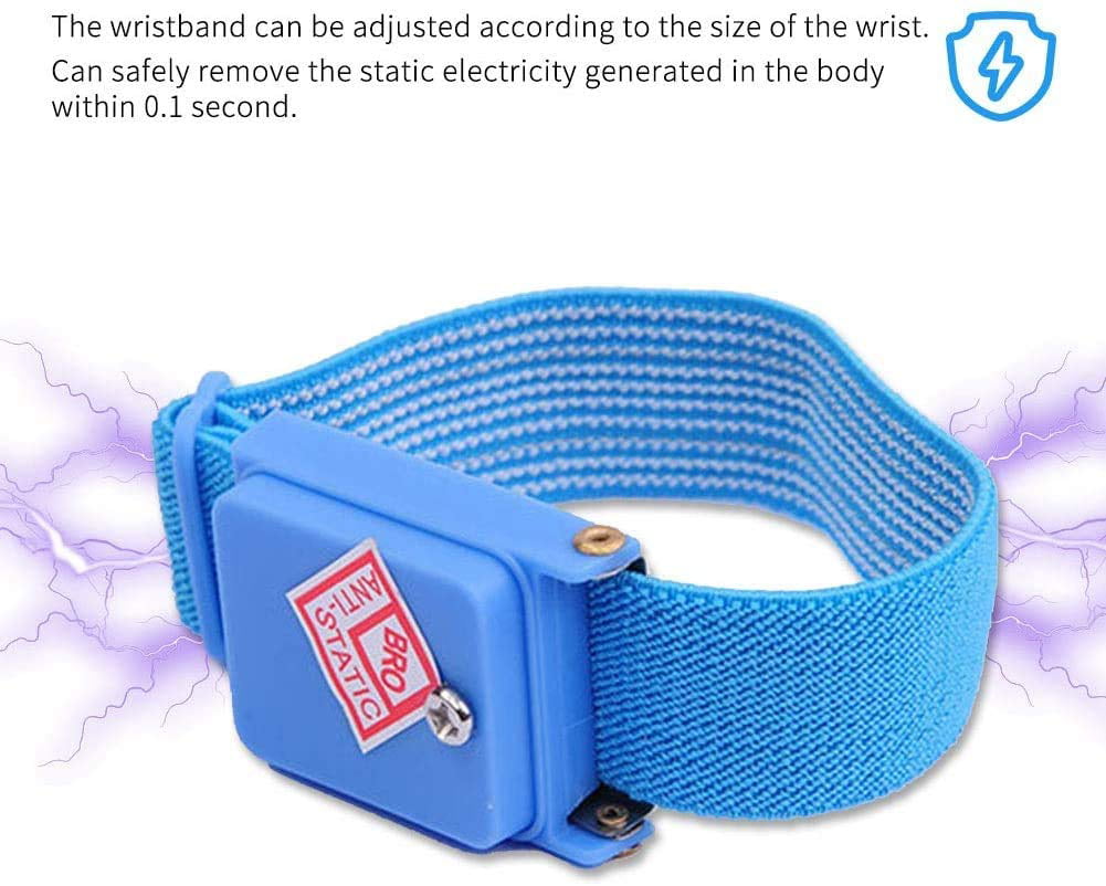 Anti-static Cordless Bracelet Electrostatic ESD DischargeCable Wrist Strap_sg 