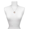 thumbnail image 3 of Delight Jewelry Rose Goldtone Crystal Initial - W - Laugh Ring Charm Necklace, 18", 3 of 4