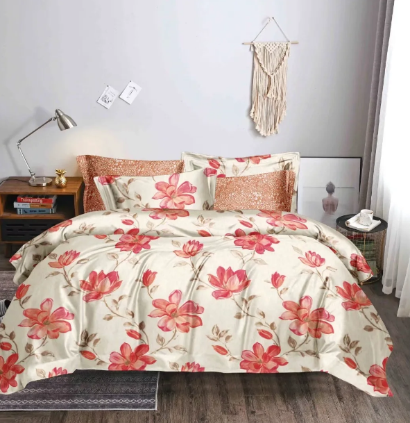 Bed Cover Set Unique Design Flower Painting Bedclothes Fashionable