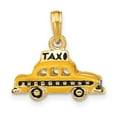 thumbnail image 3 of Auriga 14k Yellow Gold 3D Enameled TAXI Pendant for Women, 3 of 6