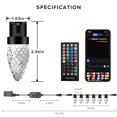 thumbnail image 3 of 33FT Smart C9 LED String Lights 50 Color Changing Bulbs APP & Remote Controlled Music Sync Timer Extendable Waterproof Outdoor Decorative Lights for 4th of July Patriotic Party Patio Fence & Holiday, 3 of 11