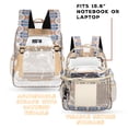 thumbnail image 6 of Wrangler Clear Waterproof Backpack, Durable Plastic Book Bag, Casual, for Student, Clear Tan, 6 of 7