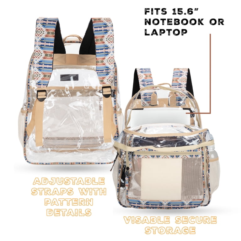 Transparent Tan Backpack Amazon.com | CAMTOP Clear Backpack Heavy Duty Transparent  main image 2