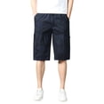 thumbnail image 1 of Aayomet Gym Shorts Men Solid Color Multi Pocket Zipper Buckle Outdoor Shorts Tooling Shorts (Navy, XXXXL), 1 of 5