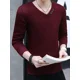 thumbnail image 5 of Ropa para hombre Suéter de punto con cuello en V liso Suéter rojo para hombre Camiseta de color sólido Ropa de otoño coreana Réplica de alta calidad, 5 of 5