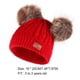 thumbnail image 4 of Bufanda de bebé de invierno Cálido con gorro Beanie y Protector Térmico Minnieouse marrón bola de pom rojo, 4 of 6