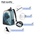 thumbnail image 3 of Yiaed Astronaut Contemplating Planet Print Laptop Backpack Travel Canvas Backpack Vintage Aesthetic Backpack for School Knapsack Plain Backpack Backpack for School-, 3 of 5