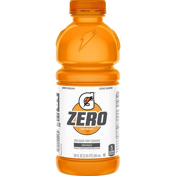 Gatorade Zero Sugar Thirst Quencher, Orange, 20 oz Bottles, 12 count