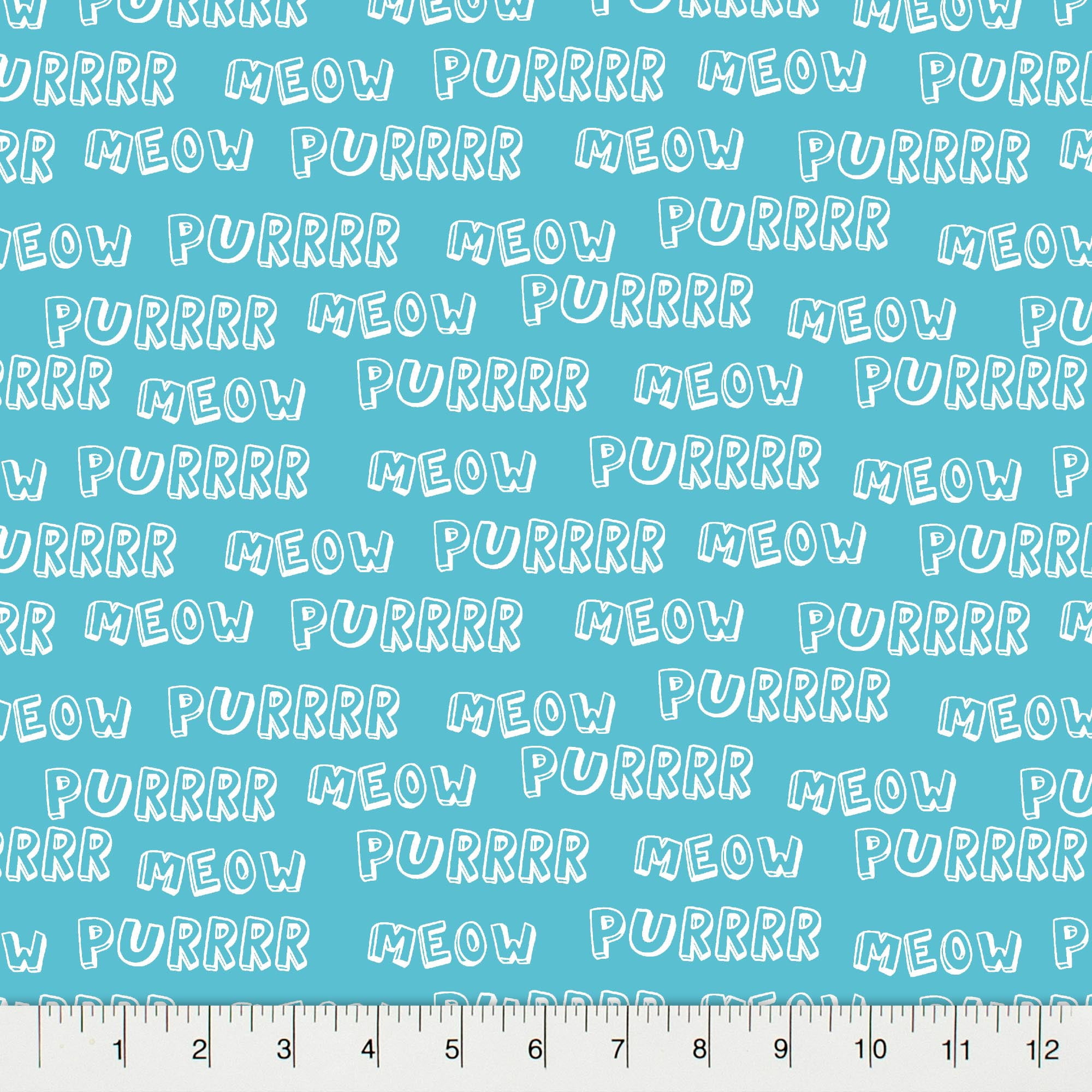 Create It 44" 100% Cotton Meow Sewing & Craft Fabric 8 Yard Bolt, Turquoise