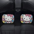 thumbnail image 4 of Hello Kitty Car Floor Mats 4PC Set Anti Skid Vehicle Floor Mat Car Carpet for Front Rear Seats Universal Auto Interior Accessories, 4 of 8