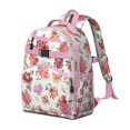 thumbnail image 2 of Vintage tropical floral backpack, lightweight and multi-compartment, featuring Peony, butterflies, and garden blooms, ideal as a birthday gift., 2 of 6