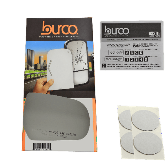 Burco Side View Mirror Replacement Glass - Clear Glass - 5533H